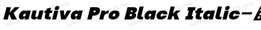 Kautiva Pro Black Italic字体转换